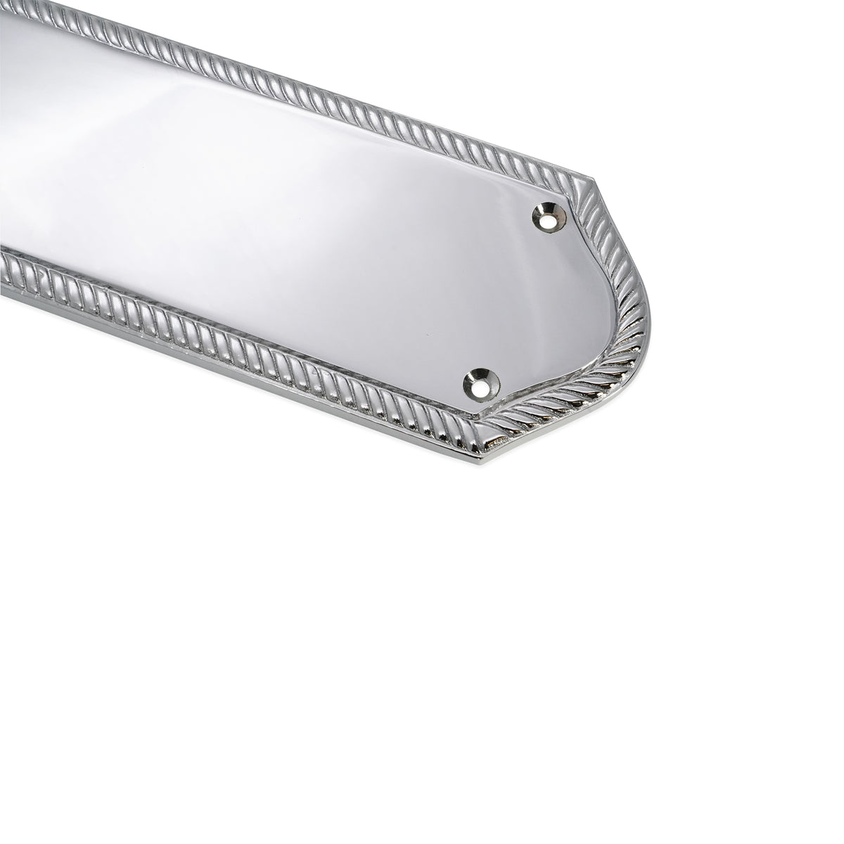 Georgian Half Round Finger Plate 300mm Polished Chrome