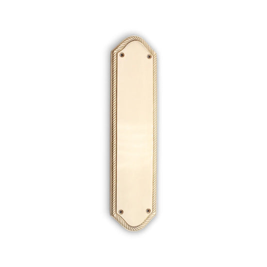 Georgian Half Round  Finger Plate 300mm Satin Brass