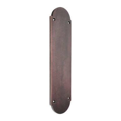 Victorian Half Round Finger Plate 300mm Aged  Bronze
