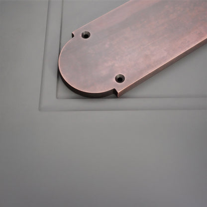 Victorian Half Round Finger Plate 300mm Aged  Bronze
