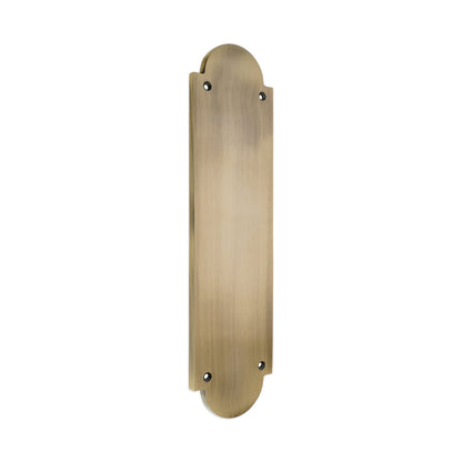 Victorian Half Round Finger Plate 300mm Antique Brass