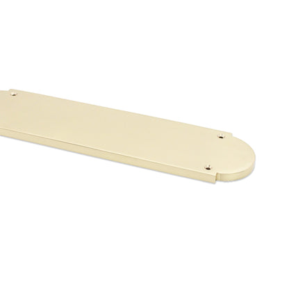 Victorian Half Round Finger Plate 300mm Polished Brass