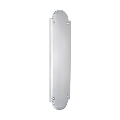 Victorian Half Round Finger Plate 300mm Polished Chrome