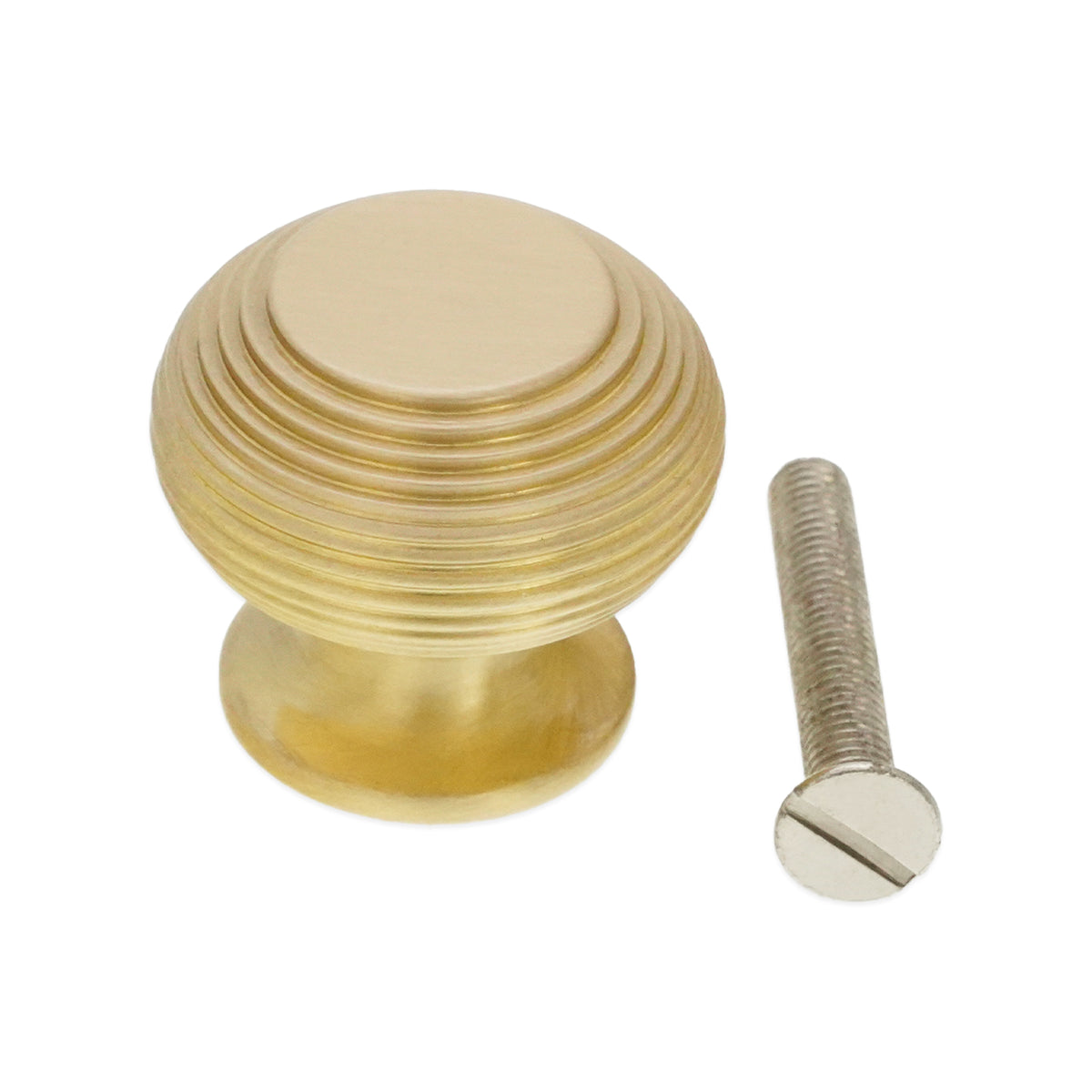 Beehive Large 40mm Cupboard Knob Satin Brass