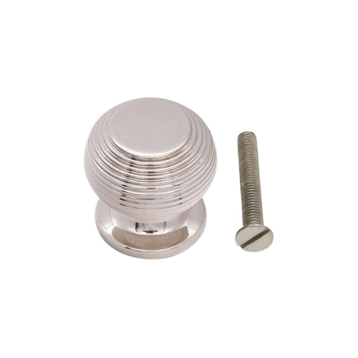 Beehive Small 30mm Cupboard Knob Polished Nickel