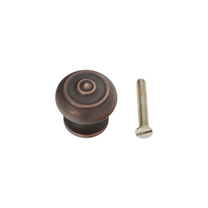 Bloxwich Small 30mm Cupboard Knob Aged Bronze
