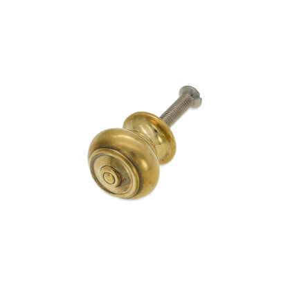 Bloxwich Small 30mm Cupboard Knob Aged Brass