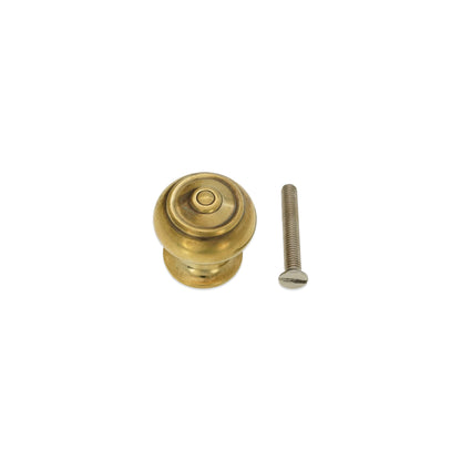 Bloxwich Small 30mm Cupboard Knob Aged Brass
