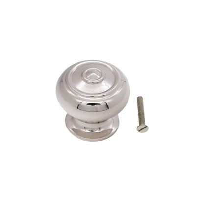 Bloxwich Small 30mm Cupboard Knob Polished Nickel
