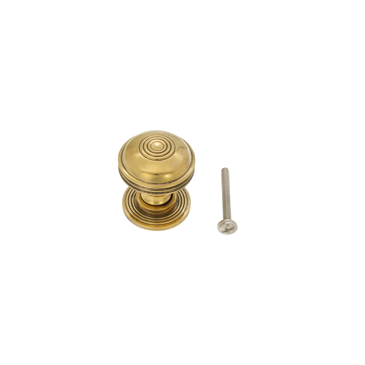 Preston Small 32mm Cupboard Knob Aged Brass