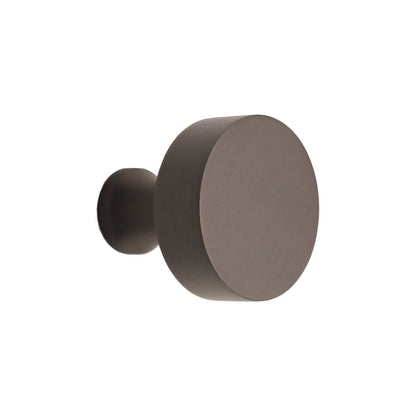 Round Cupboard Knob Gunmetal Grey