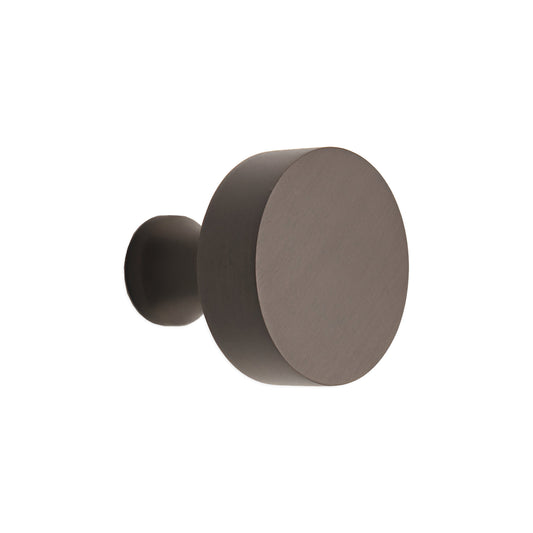 Round Cupboard Knob Gunmetal Grey