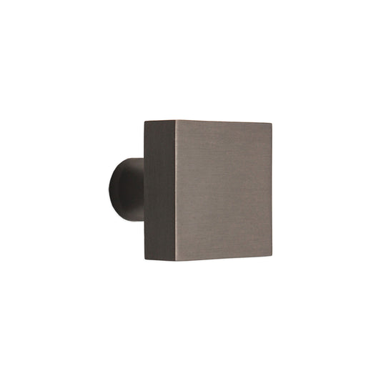 Square Cupboard Knob Gunmetal Grey