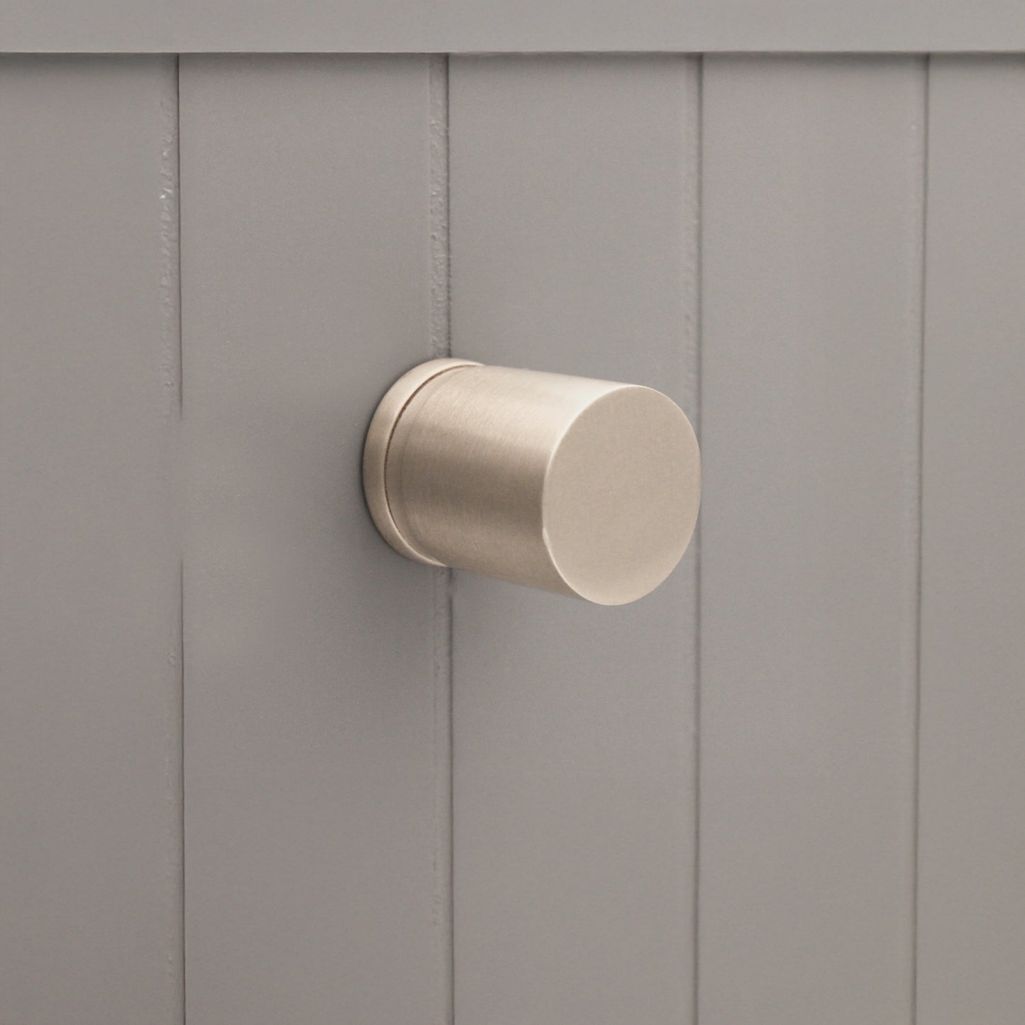 Cylinder Cupboard Pull Satin Silver