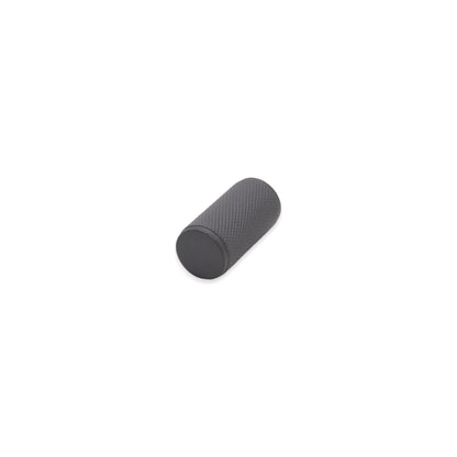 Knurled Cylinder Cupboard Pull Satin Silver