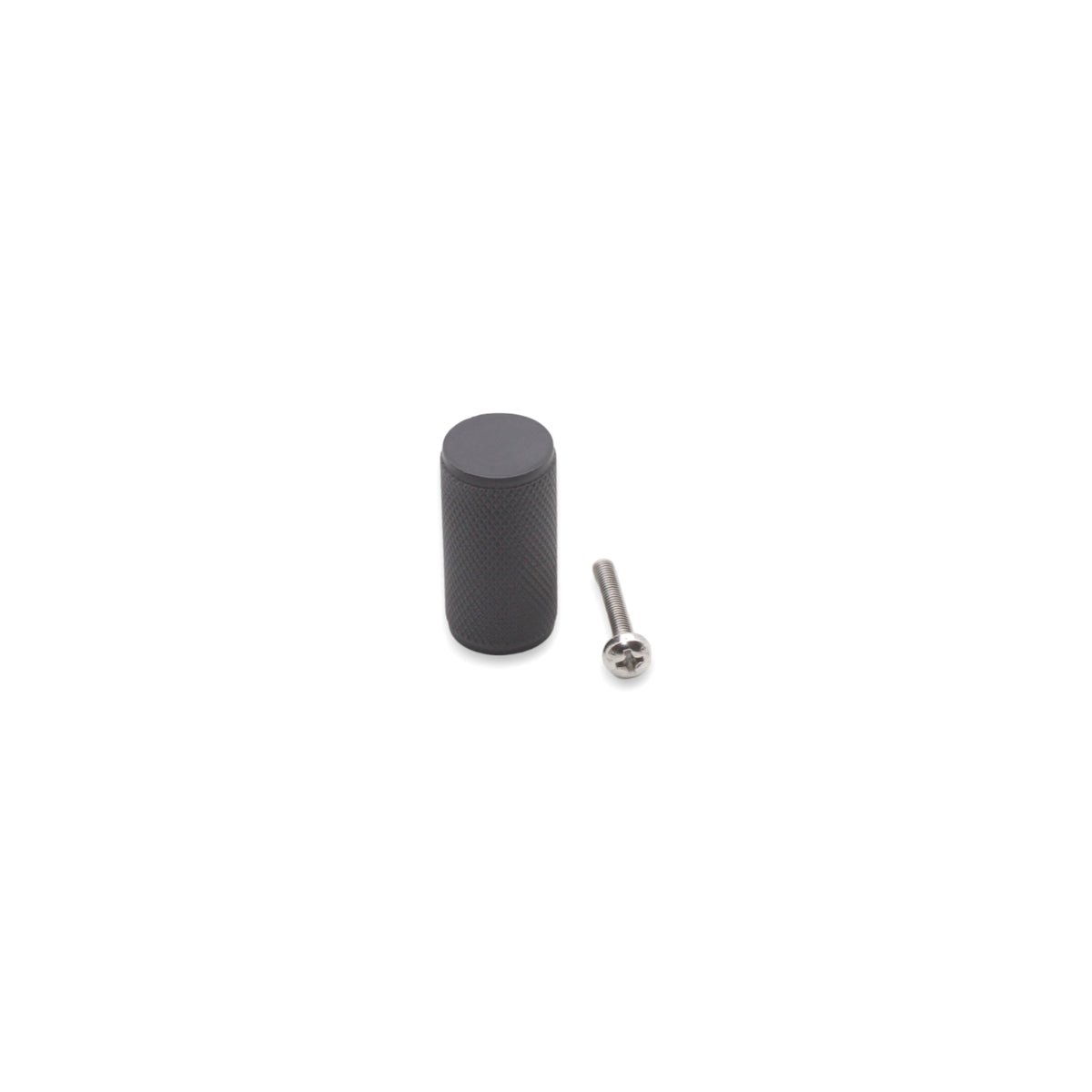 Knurled Cylinder Cupboard Pull Gunmetal Grey