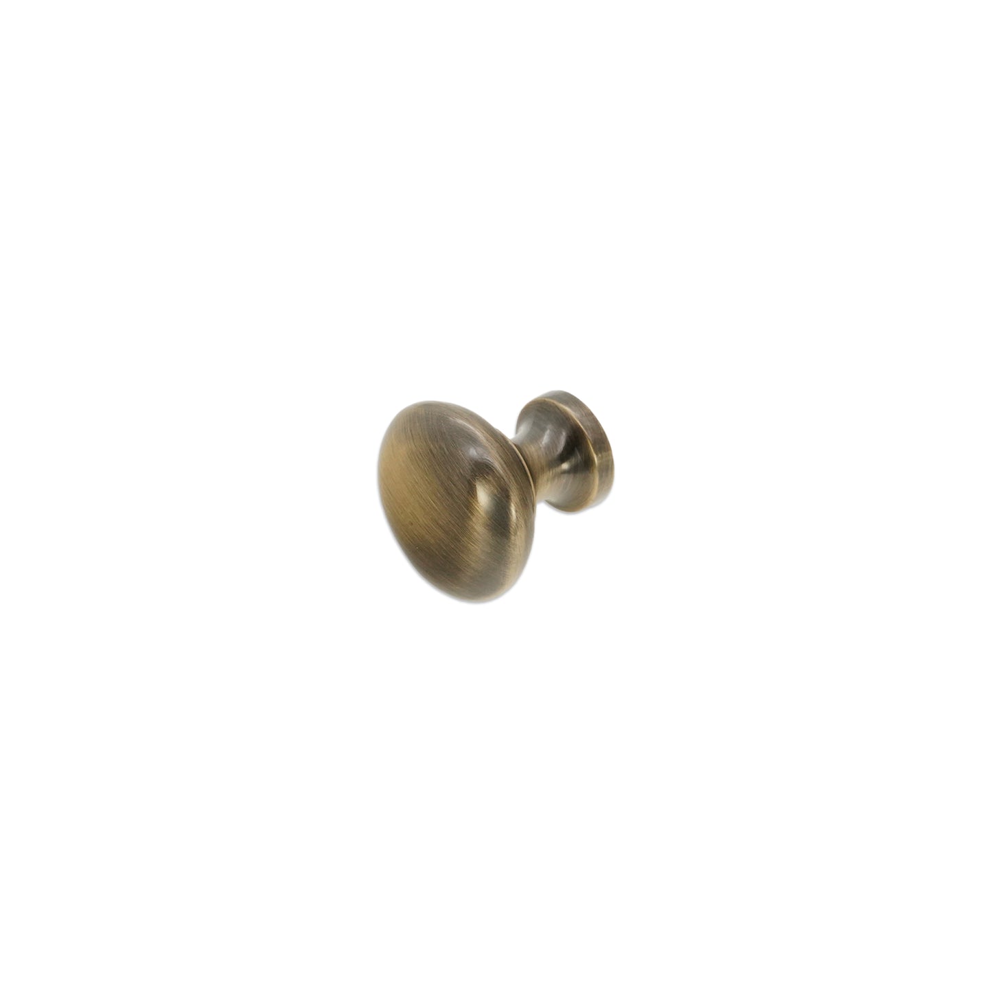 Mushroom 25mm Cupboard Knob Antique Brass