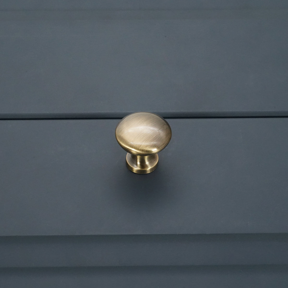 Mushroom 25mm Cupboard Knob Antique Brass