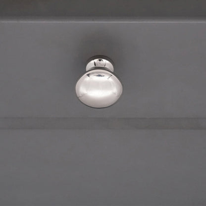 Mushroom 25mm Cupboard Knob Polished Nickel