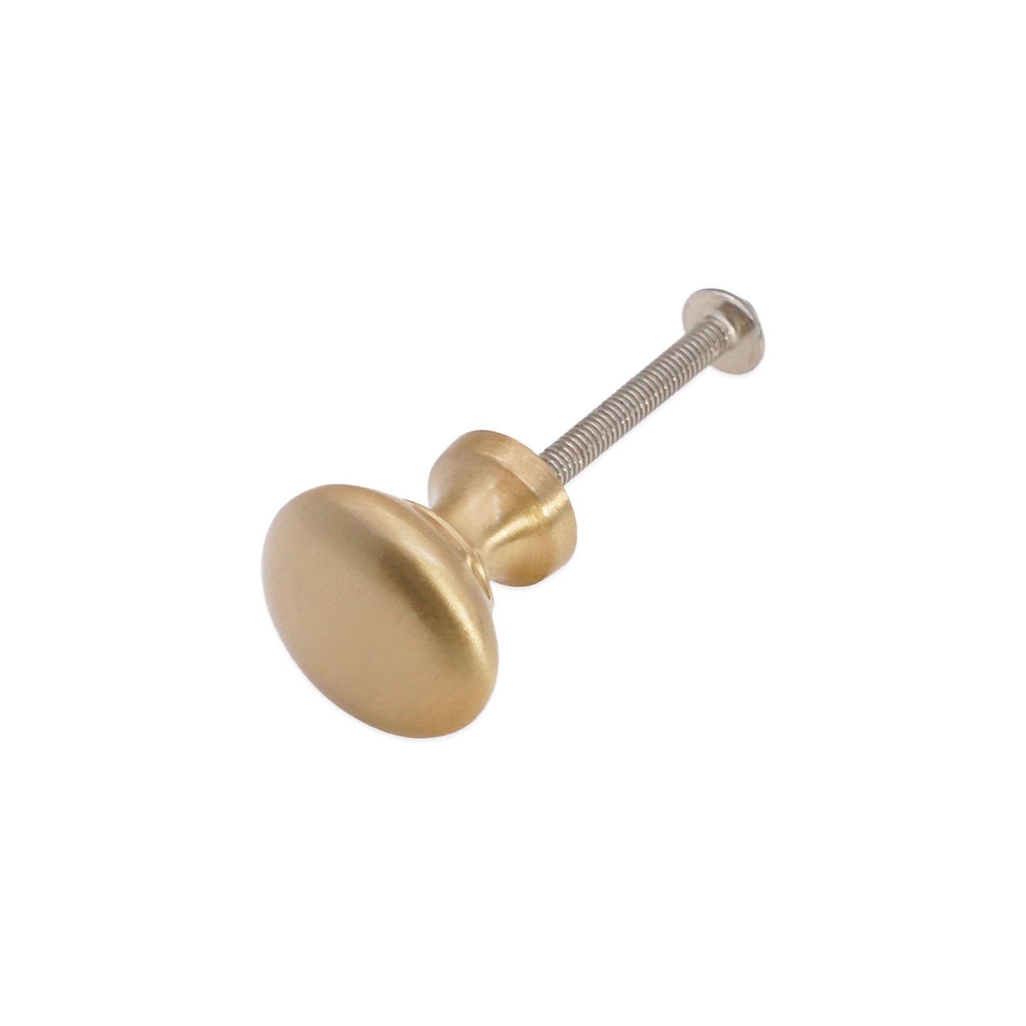 Mushroom 25mm Cupboard Knob Satin Brass