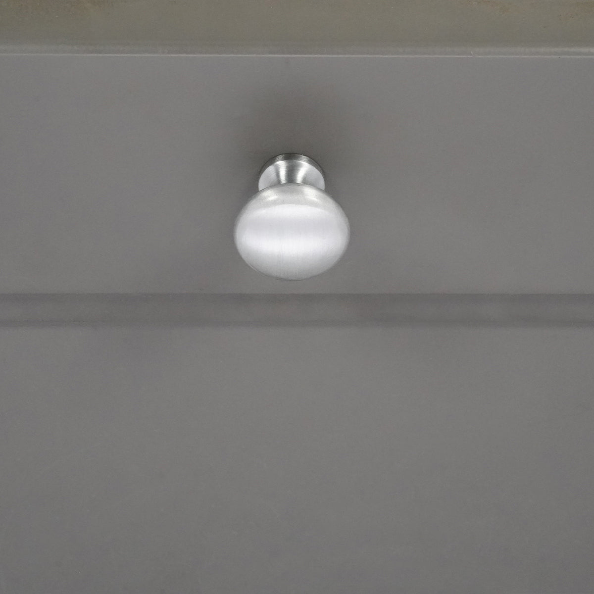 Mushroom 25mm Cupboard Knob Satin Chrome