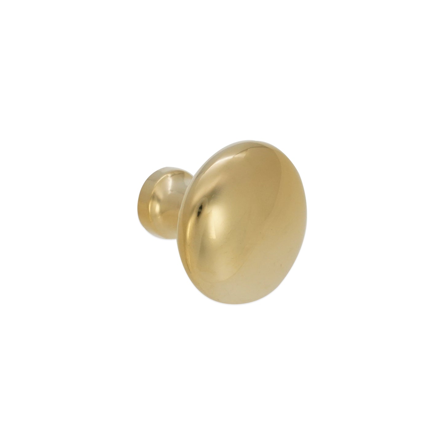 Mushroom 32mm Cupboard Knob Polilshed Brass Unlacquered