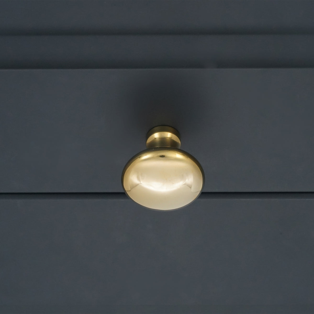 Mushroom 32mm Cupboard Knob Polilshed Brass Unlacquered
