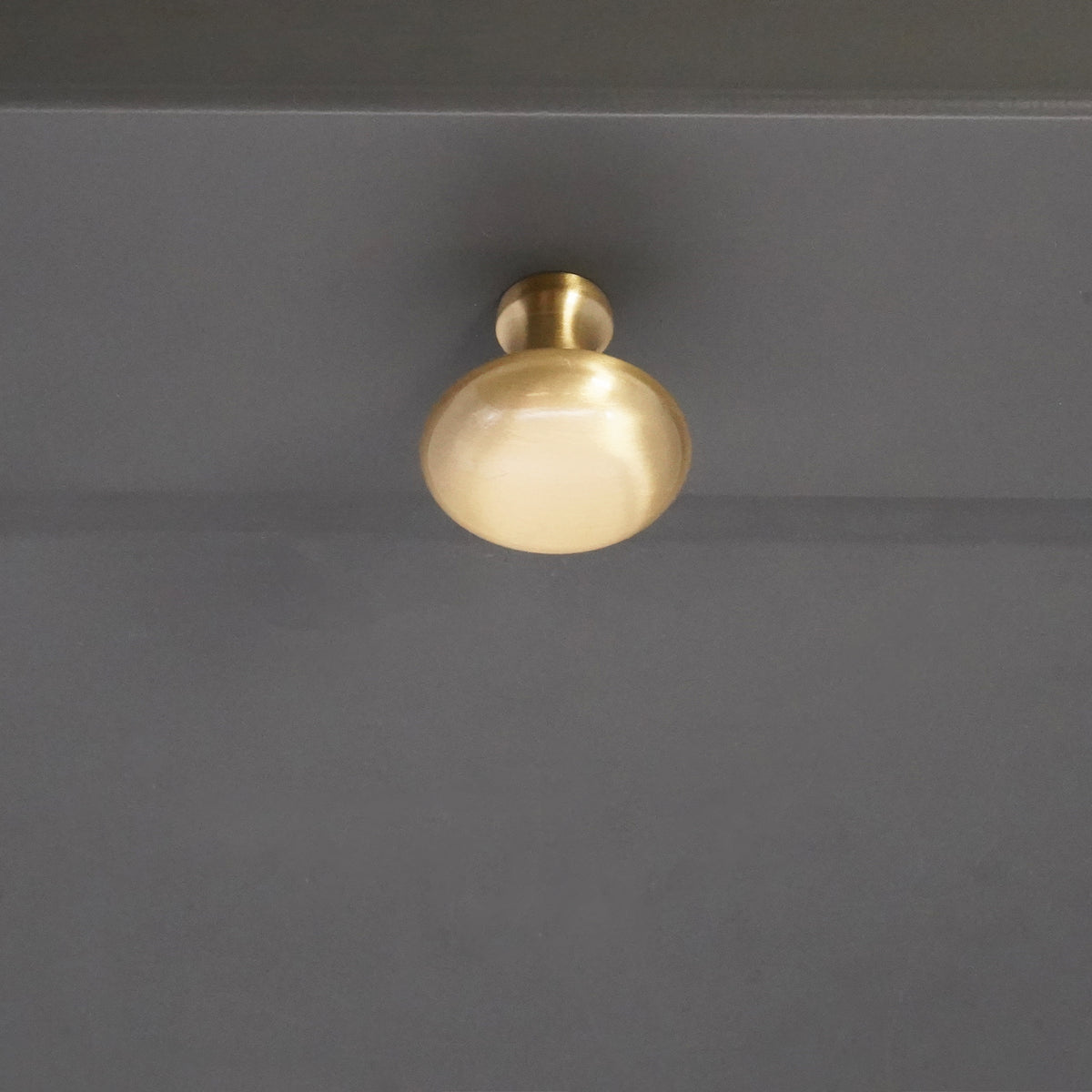 Mushroom 32mm Cupboard Knob Satin Brass