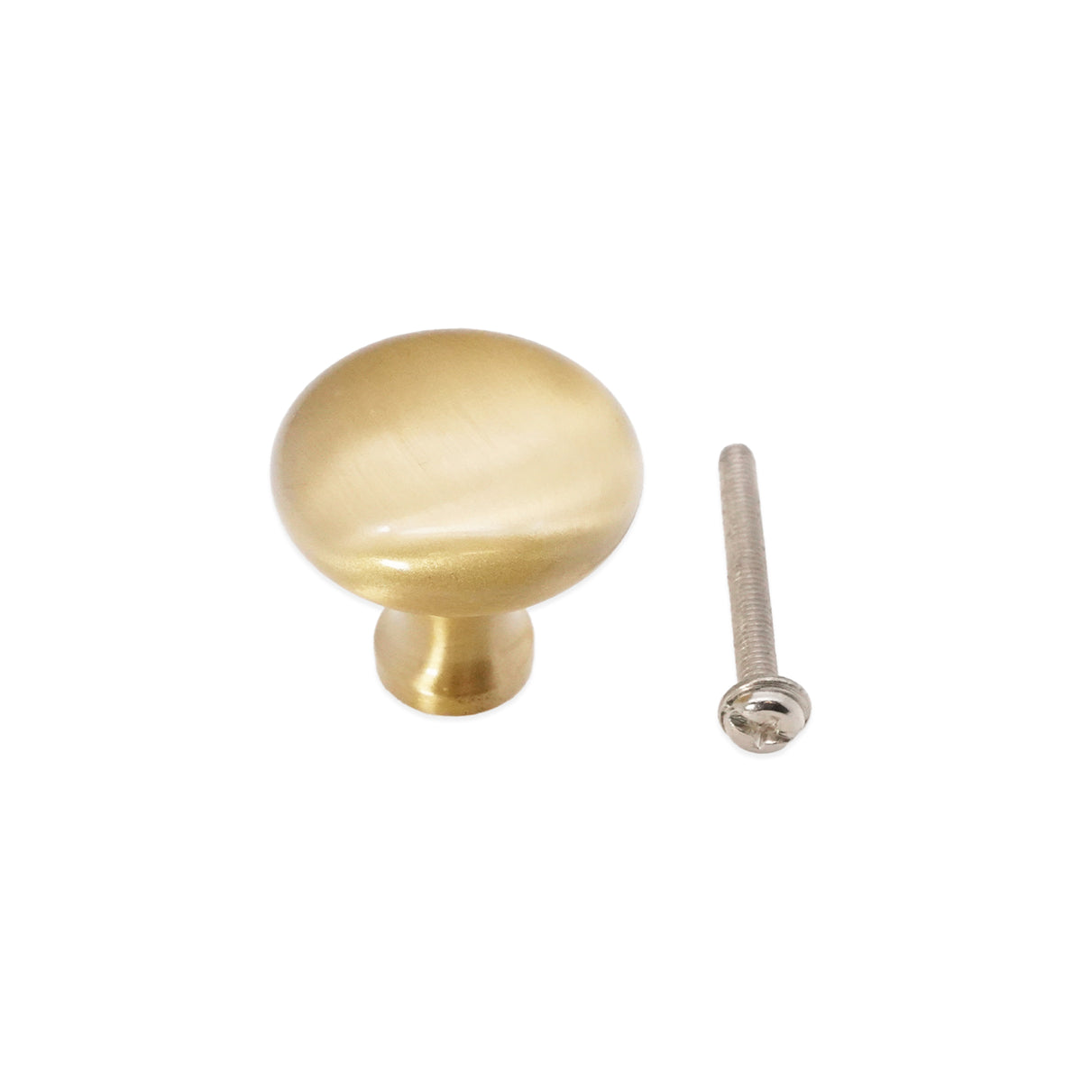 Mushroom 32mm Cupboard Knob Satin Brass