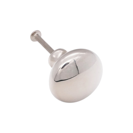 Mushroom 38mm Cupboard Knob Polished Nickel