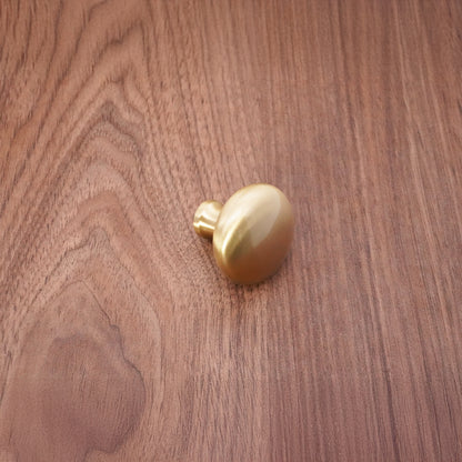 Mushroom 38mm Cupboard Knob Satin Brass