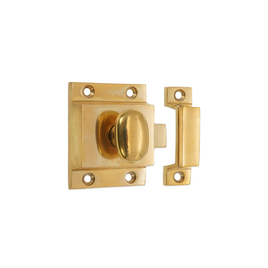 Cupboard Catch Polished Brass Unlacquered