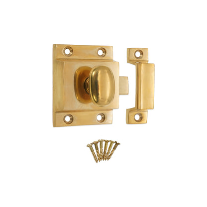 Cupboard Catch Polished Brass Unlacquered