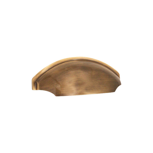 Tulip Cup Drawer Pull Antique Brass