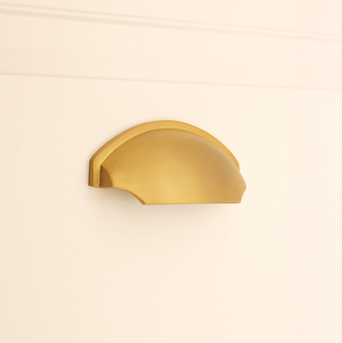 Tulip Cup Drawer Pull Satin Brass