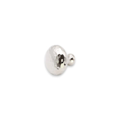 Hammered Mushroom 38mm Cupboard Knob Polished Nickel