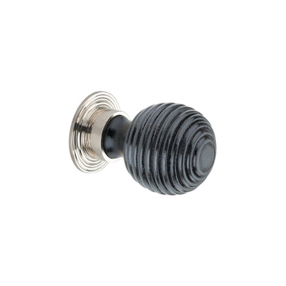 Ebonised Preston Small Cupboard Knob Polished Nickel