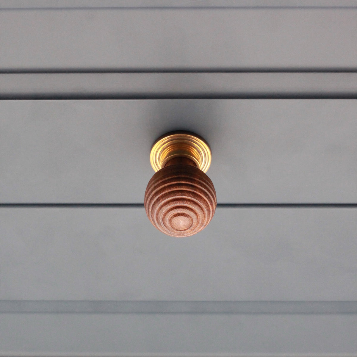Rosewood Preston Small Cupboard Knob Aged Brass