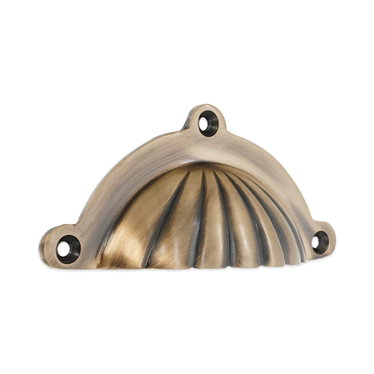 Shell Cup Pull Antique Brass