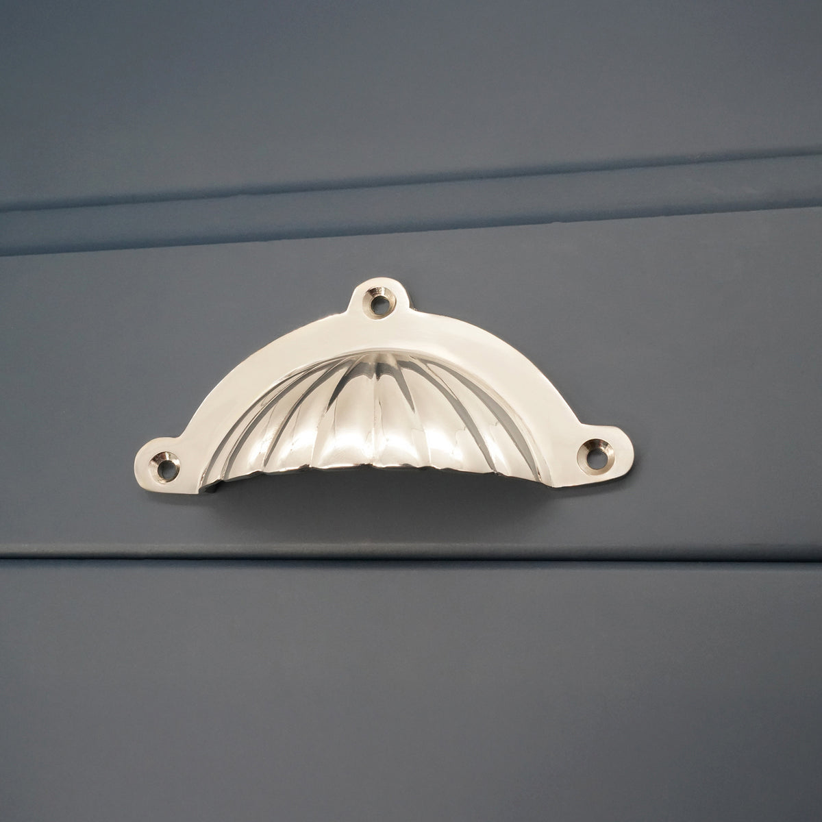 Shell Cup Pull Polished Nickel