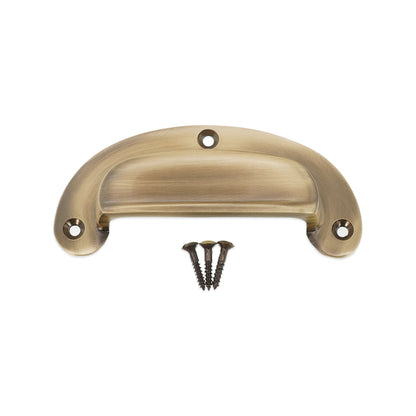 Traditional Cup Pull Antique Brass