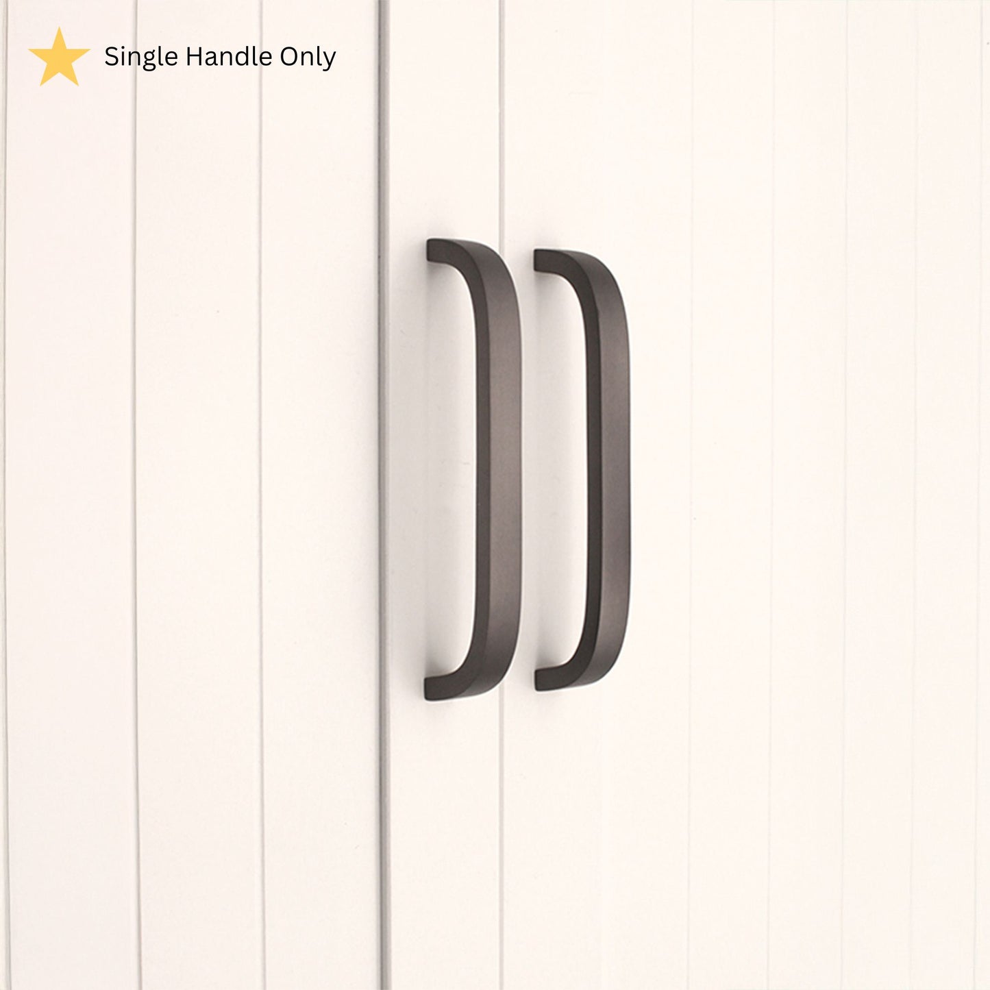Curve Bar Cabinet Handle Gunmetal Grey Medium