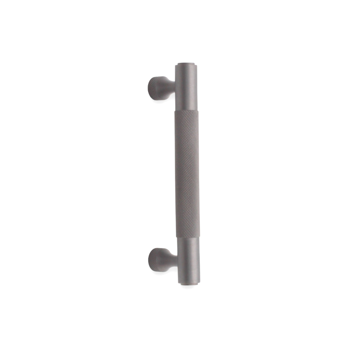 Knurled Bar Handles Medium Gunmetal Grey