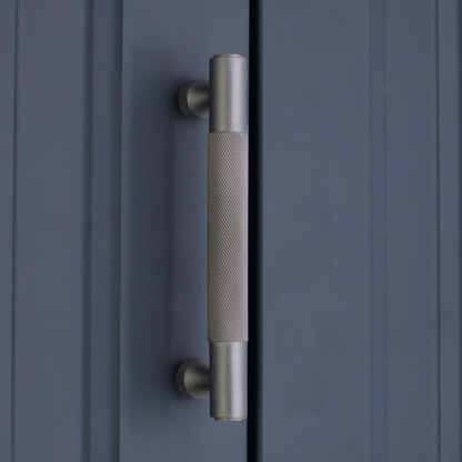 Knurled Bar Handles Large Gunmetal Grey