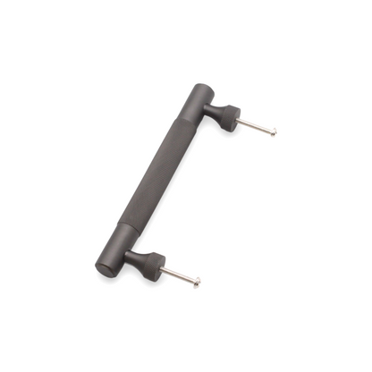 Knurled Bar Handles Large Gunmetal Grey
