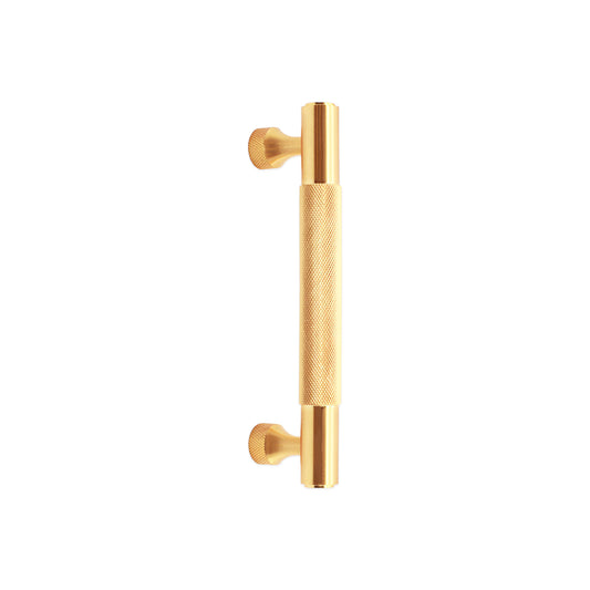 Knurled Bar Handles Large Satin Brass
