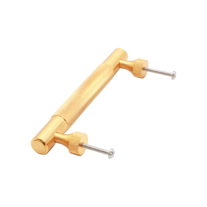 Knurled Bar Handles Large Satin Brass