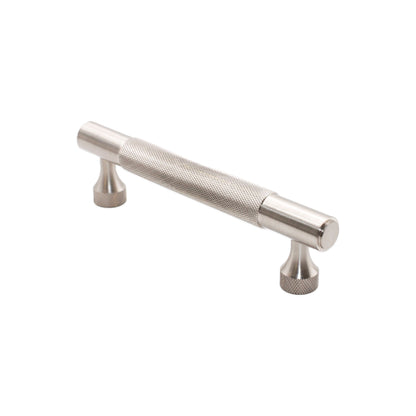 Knurled Bar Handles Large Satin Silver