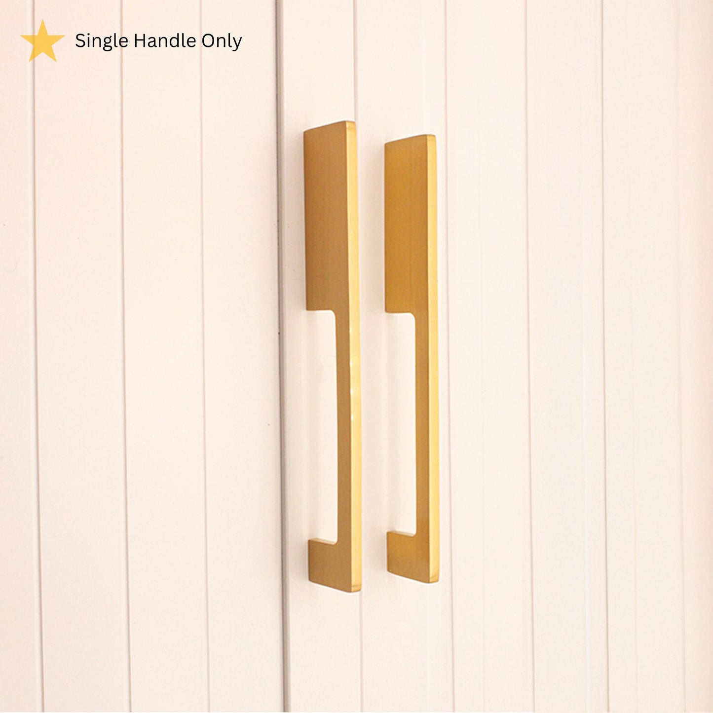 Sleek Bar Handles Satin Brass Small