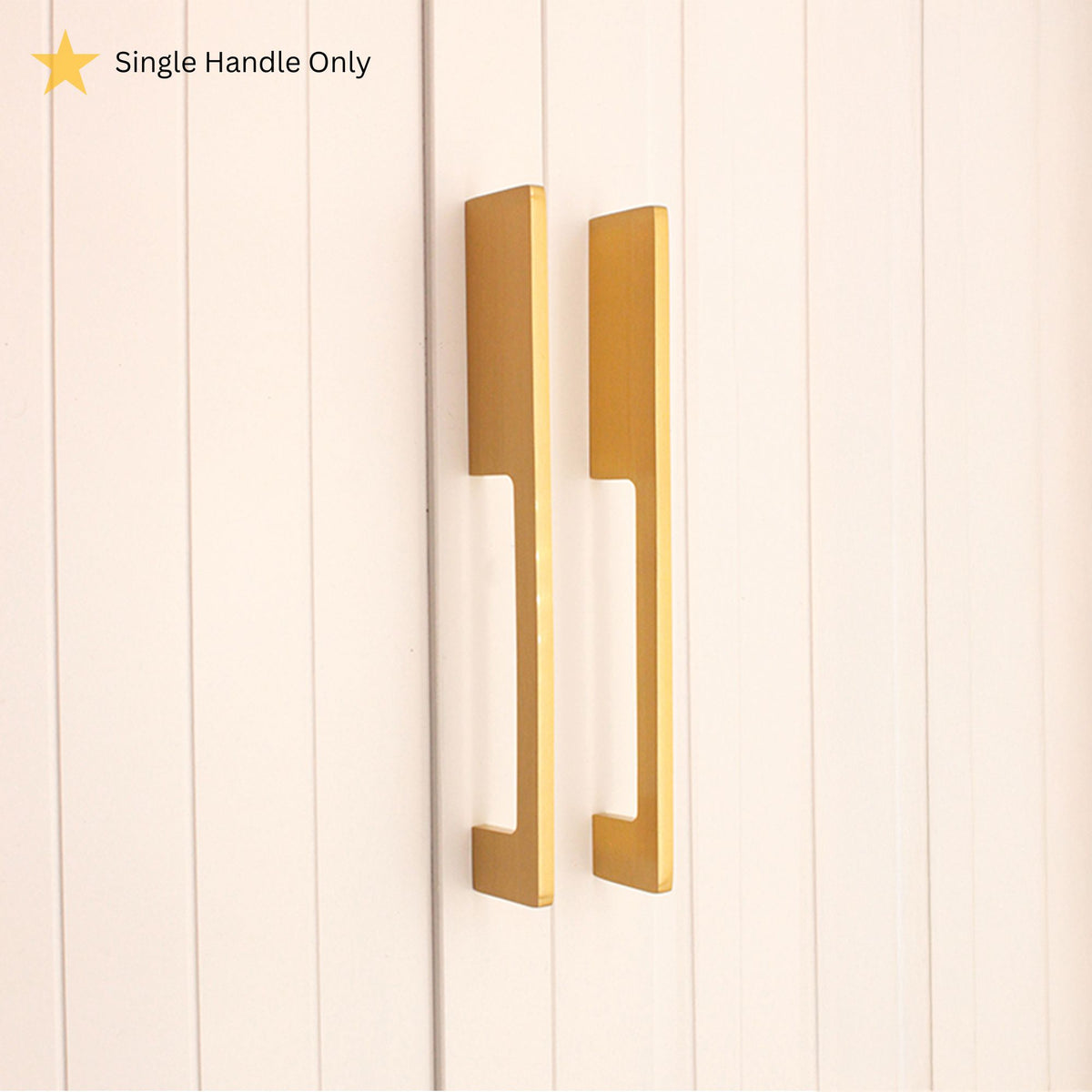 Sleek Bar Handles Satin Brass Small